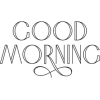 Text. Title. Good morning - イラスト用文字 - 