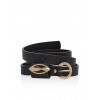 Textured Faux Leather Skinny Belt - Belt - $4.99  ~ £3.79