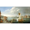 Thames at Horseferry c1710 Jan Griffier - Ilustracje - 
