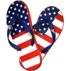 TheFlagShirt Women's American Flag Flip - Sandalen - $14.99  ~ 12.87€