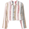 Thom Browne Bow Collar Striped Jacket - Jacket - coats - 