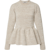 Tibi Peplum Tweedy Sweater - Pullovers - 