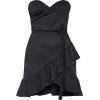 Tie Waist Frill Detail Dress - Obleke - 