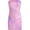 Tie-dye carefully machine tube top dress - Dresses - $25.99 