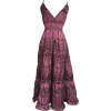 Tiered Floral Maxi Sundress Junior Plus Size Raspberry - Dresses - $35.99 