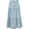 Tiered Denim Midi Skirt - Suknje - £150.00  ~ 1.253,78kn