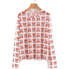 Tight mesh gauze blouse wild long-sleeve - Shirts - $25.99 
