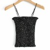 Tight pleated camisole print bottoming v - T-shirts - $25.99 