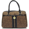 Tommy Hilfiger "Large Logo" Bowler Satchel Handbag in Brown / Black (TH HANDBAGS, PURSES, BAGS) - ハンドバッグ - $92.00  ~ ¥10,354