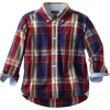 Tommy Hilfiger Boys 2-7 Long Sleeve Chip Plaid Woven Shirt Flag Blue - 长袖衫/女式衬衫 - $37.50  ~ ¥251.26