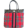 Tommy Hilfiger Large Tommy Tote Handbag, Red/Multi Plaid - Hand bag - $69.98 