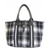 Tommy Hilfiger Medium Tote Handbag, Black/White Plaid - Hand bag - $75.98 