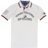Tommy Hilfiger Men Custom Fit Graphic Logo Polo T-shirt White/Navy/Red - T-shirts - $41.99 