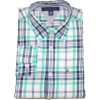Tommy Hilfiger Men Custom fit Checkard Long Sleeve Shirt White/light green/navy - Koszule - długie - $39.99  ~ 34.35€