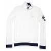 Tommy Hilfiger Men Logo Cable Knit Sweater White/navy - 长袖衫/女式衬衫 - $99.99  ~ ¥669.97