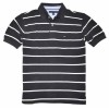 Tommy Hilfiger Men Logo Striped Polo T-shirt Black/White - T-shirts - $44.99 