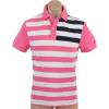 Tommy Hilfiger Men Logo Striped Polo T-shirt Pink/White/Navy - Tシャツ - $37.99  ~ ¥4,276