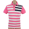 Tommy Hilfiger Men Logo Striped Polo T-shirt Pink/White/Navy - Майки - короткие - $37.99  ~ 32.63€