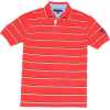 Tommy Hilfiger Men Logo Striped Polo T-shirt Red/navy/white/coral - T-shirts - $39.99 
