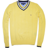 Tommy Hilfiger Men Logo V-Neck Sweater Yellow - Pullovers - $44.99  ~ £34.19