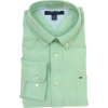 Tommy Hilfiger Men Long Sleeve Logo Oxford Shirt Bright Green - Camisas manga larga - $37.98  ~ 32.62€
