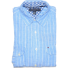 Tommy Hilfiger Men Long Sleeve Striped Linen Shirt Light Blue/White - 长袖衫/女式衬衫 - $41.99  ~ ¥281.35