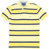 Tommy Hilfiger Men Striped Logo Polo T-shirt Yellow/Navy - T-shirts - $39.99 