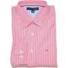 Tommy Hilfiger Men Striped Long Sleeve Logo Shirt Brink pink/black/white - 长袖衫/女式衬衫 - $39.99  ~ ¥267.95