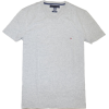 Tommy Hilfiger Men V-Neck Custom Fit Logo T-Shirt Gray - Tシャツ - $24.99  ~ ¥2,813