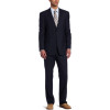 Tommy Hilfiger Men's 2 Button Side Vent Trim Fit Plaid Suit with Flat Front Pant Blue - Suits - $207.75 