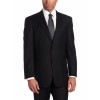 Tommy Hilfiger Men's 2 Button Side Vent Trim Fit Stripe Suit with Flat Front Pant Black - Sakkos - $161.85  ~ 139.01€