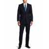 Tommy Hilfiger Men's 2 Button Side Vent Trim Fit Suit with Flat Front Pant Navy - ジャケット - $207.76  ~ ¥23,383