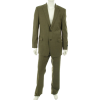 Tommy Hilfiger Men's 2 Button Trim Fit Suit with Flat Front Pant Olive - Sakoi - $299.93  ~ 257.61€