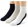 Tommy Hilfiger Men's 3 Pack Fashion Sport Ped Socks Steam Heather/navy - Underwear - $15.00 