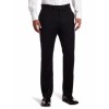 Tommy Hilfiger Men's Flat Front Trim Fit 100% Wool Suit Separate Pant Black Solid - Calças - $53.28  ~ 45.76€