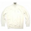 Tommy Hilfiger Men's High-neck Quarter-zip Sweater in Ivory / Tan (Regular / Classic Fit) - Pullovers - $72.99 