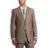 Tommy Hilfiger Men's Two Button Trim Fit 100% Wool Suit Separate Coat Tan solid - 西装 - $124.70  ~ ¥835.53