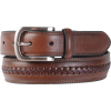 Tommy Hilfiger Mens Braid Detail Topstitched Genuine Leather Belt Brown - Belt - $18.99 