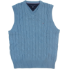 Tommy Hilfiger Mens Cable Knit Logo Sweater Vest Blue - 坎肩 - $54.99  ~ ¥368.45