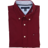 Tommy Hilfiger Mens Classic Fit Long Sleeve Logo Button Front Shirt Burgundy - Long sleeves shirts - $44.99 