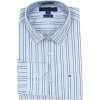Tommy Hilfiger Mens Long Sleeve Custom Fit Button Front Shirt Blue/White - Long sleeves shirts - $44.99 