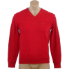 Tommy Hilfiger Mens Long Sleeve Pacific V-Neck Pullover Sweater Bright Red - Пуловер - $49.99  ~ 42.94€