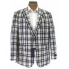 Tommy Hilfiger Mens Navy White Madras Plaid Trim Fit Lightweight Sport Coat Jacket - Jacket - coats - $109.99 