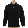 Tommy Hilfiger Mens Regular Fit Long Sleve Solid Color Polo Shirt Black - Long sleeves shirts - $44.99 