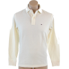 Tommy Hilfiger Mens Regular Fit Long Sleve Solid Color Polo Shirt Off-White - Camicie (lunghe) - $44.99  ~ 38.64€