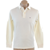 Tommy Hilfiger Mens Regular Fit Long Sleve Solid Color Polo Shirt Off-White - Long sleeves shirts - $44.99  ~ £34.19