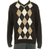 Tommy Hilfiger Mens V-Neck Sweater - Style 857802016_202 Khaki - Pullovers - $57.93 