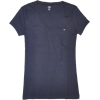 Tommy Hilfiger Slim Fit V-neck Women Logo T-shirt Navy - T-shirts - $22.99  ~ £17.47