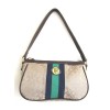 Tommy Hilfiger Small Top Zip Hobo Handbag, Beige Alpaca / Navy & Green Stripe - Hand bag - $59.98 