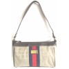 Tommy Hilfiger Small Top Zip Hobo Handbag Purse, Beige, Navy & Red Stripe - Hand bag - $59.98 